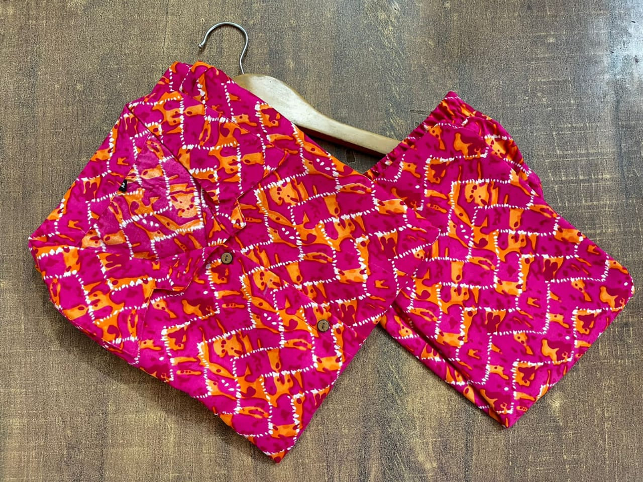 Rayon Procion Printed Co-ord Set – Fully Stitched Top & Bottom