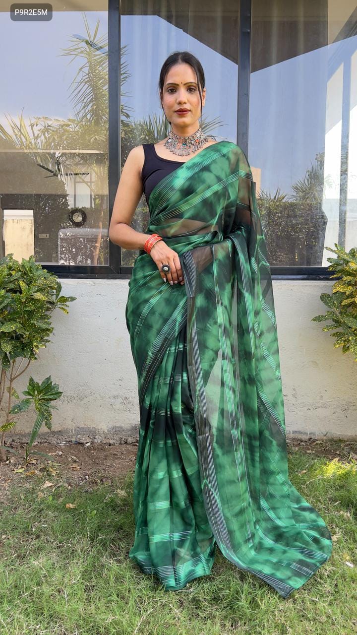 Ready-to-Wear Georgette Saree with Bangalori Blouse