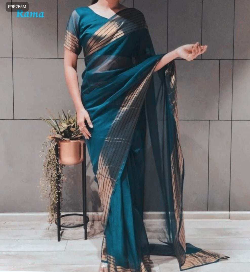 Ready-to-Wear Georgette Saree with Bangalori Blouse