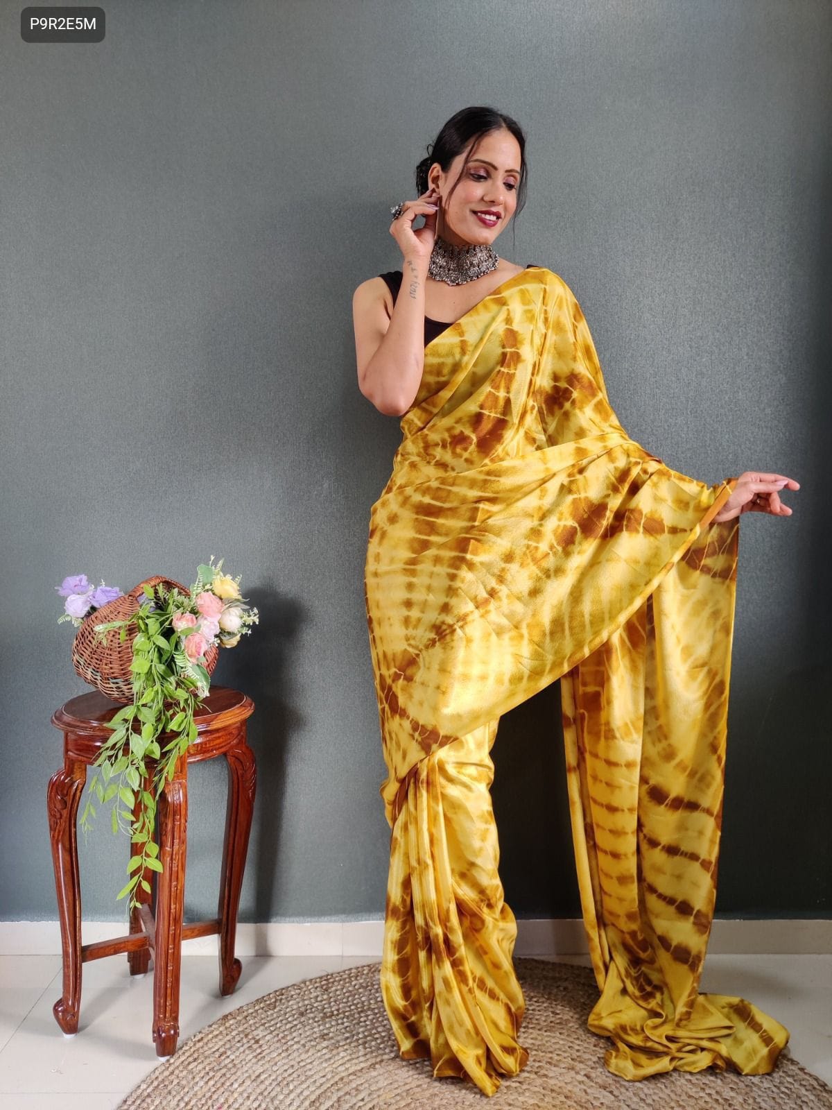 Ready-to-Wear Georgette Saree with Bangalori Blouse