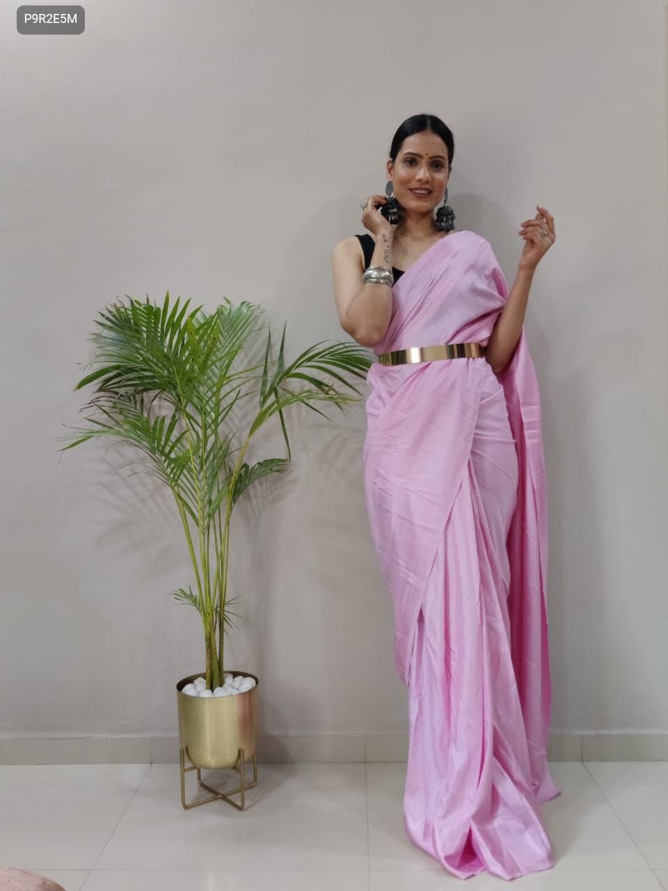 Ready-to-Wear Georgette Saree with Bangalori Blouse