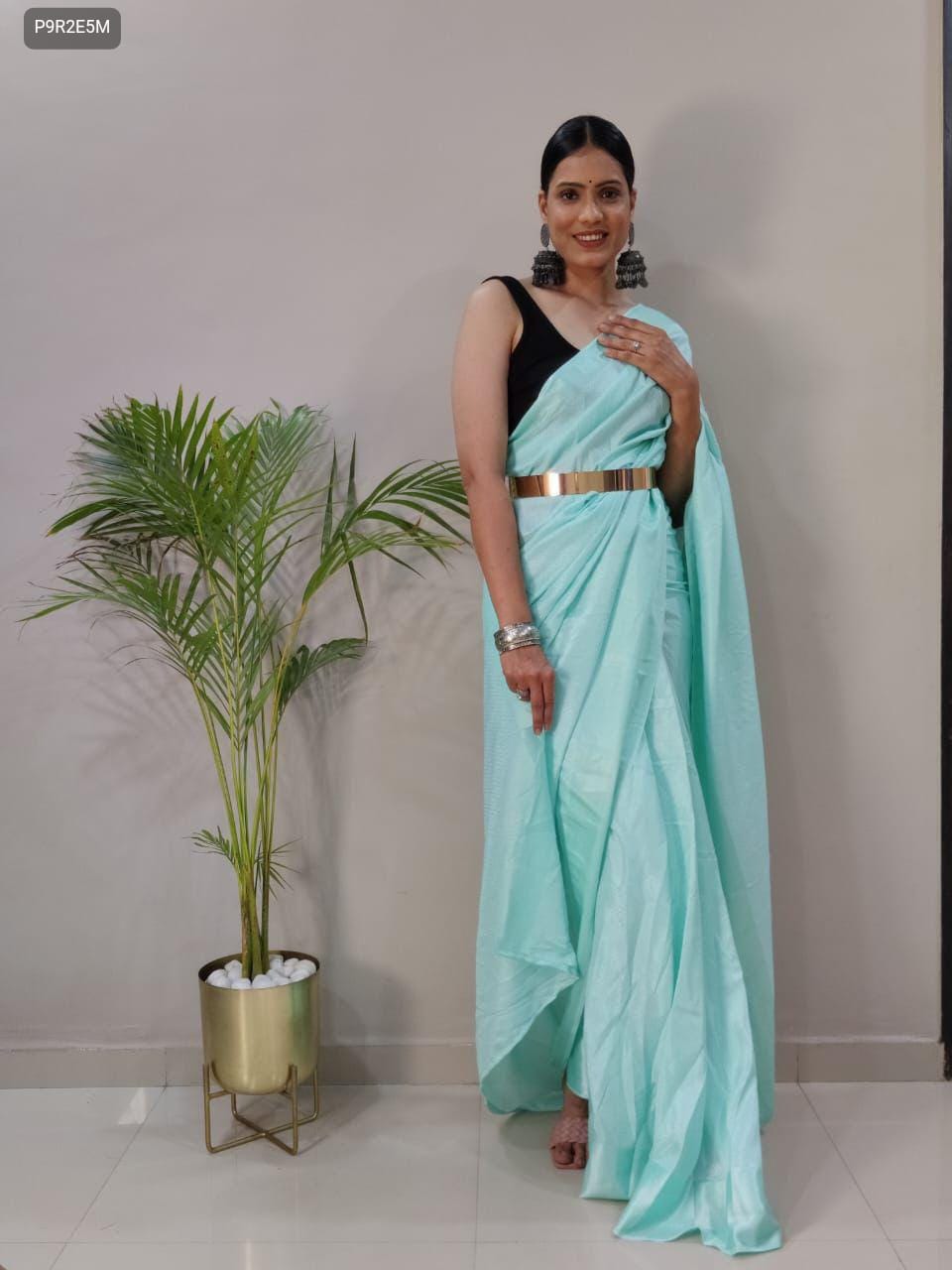 Ready-to-Wear Georgette Saree with Bangalori Blouse