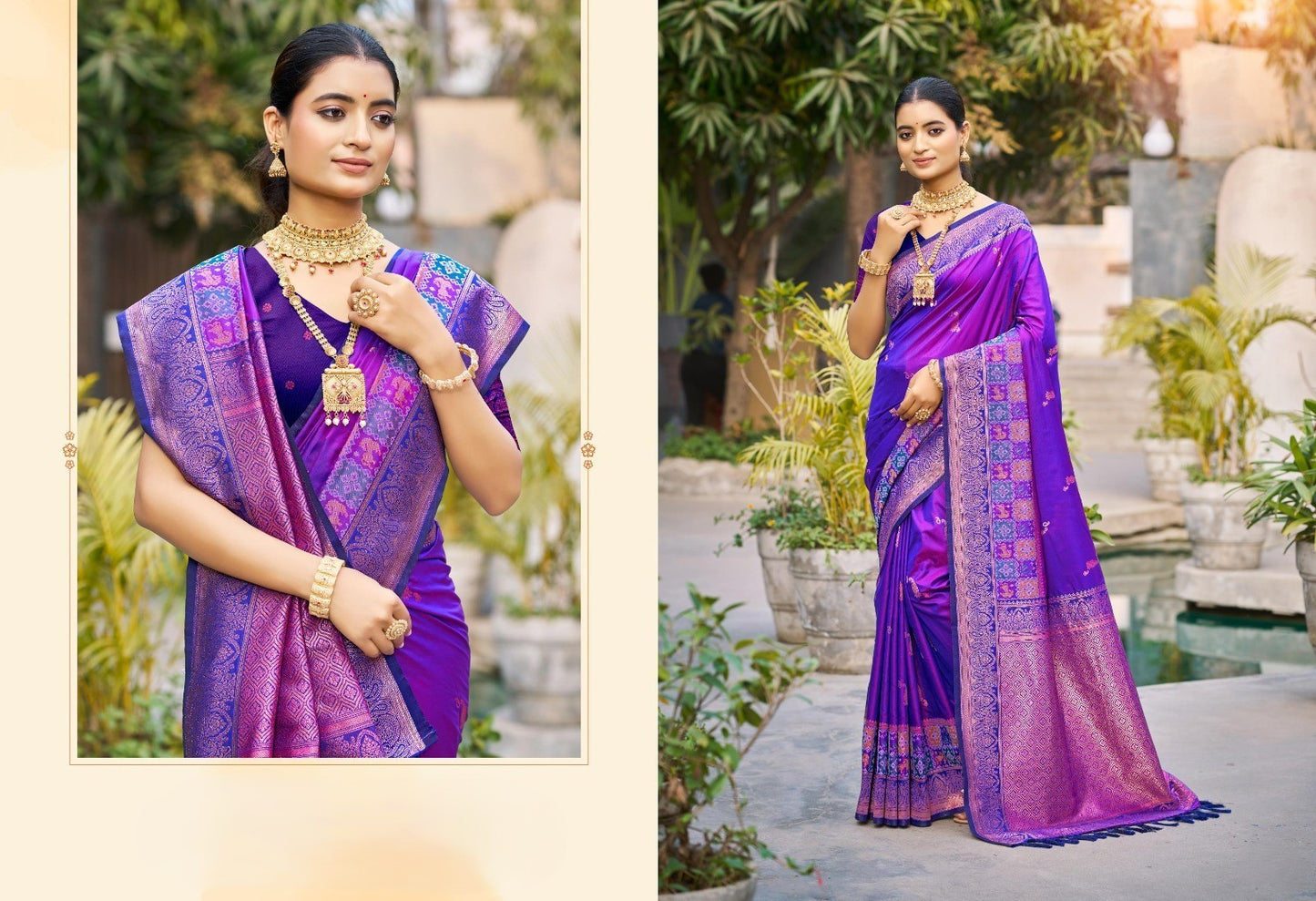 Silk Saree with Matching Silk Blouse Piece