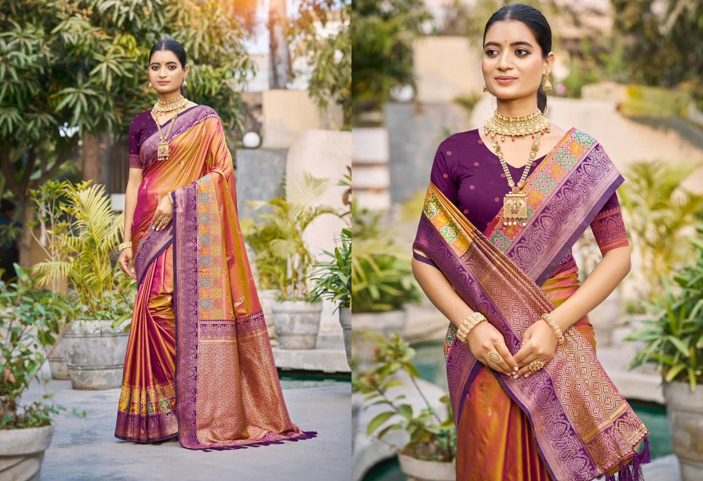 Silk Saree with Matching Silk Blouse Piece