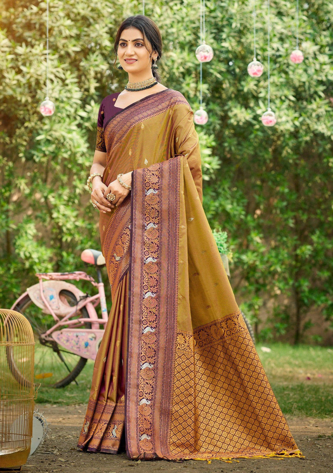 Silk Saree with Matching Silk Blouse Piece
