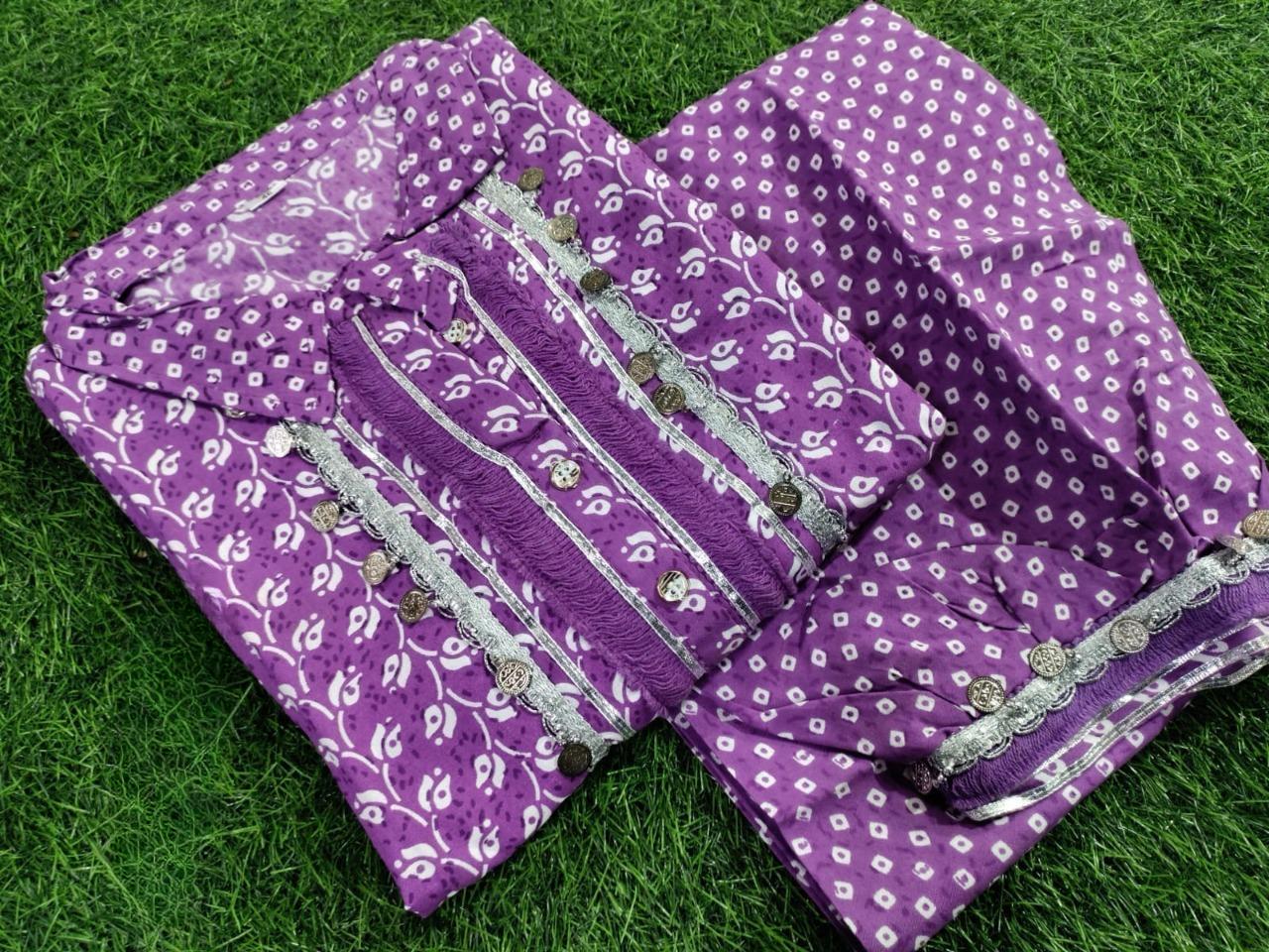 Sikka and Samosa Lacework Afghani Kurti Pant Set