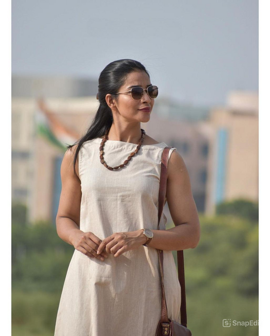 South Cotton Sleeveless Kurti with Plazo Set & Attachable Sleeves