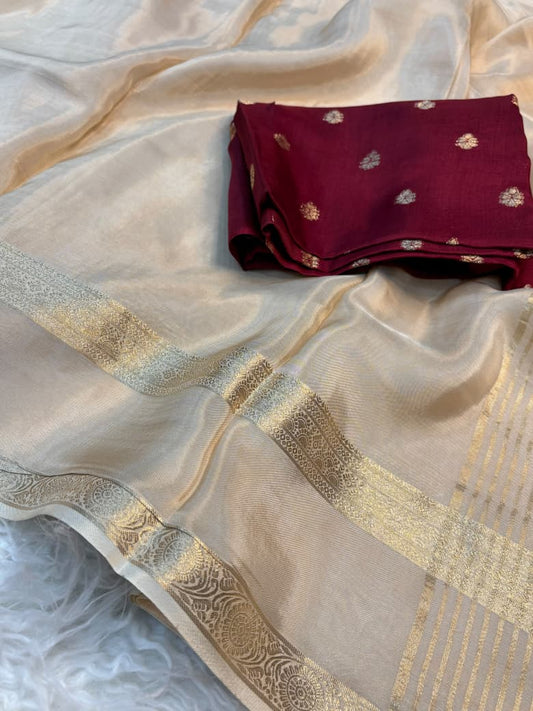 Viscose Mysore Crepe Saree with Russian Viscose Dola Blouse