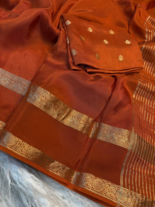 Viscose Mysore Crepe Saree with Russian Viscose Dola Blouse