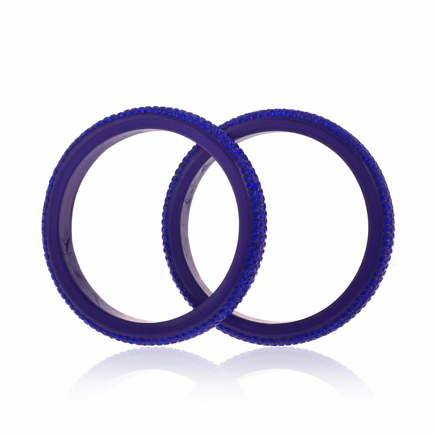 Sukriti Bridal Rajasthani Blue Lac Bangles for Women - Set of 2