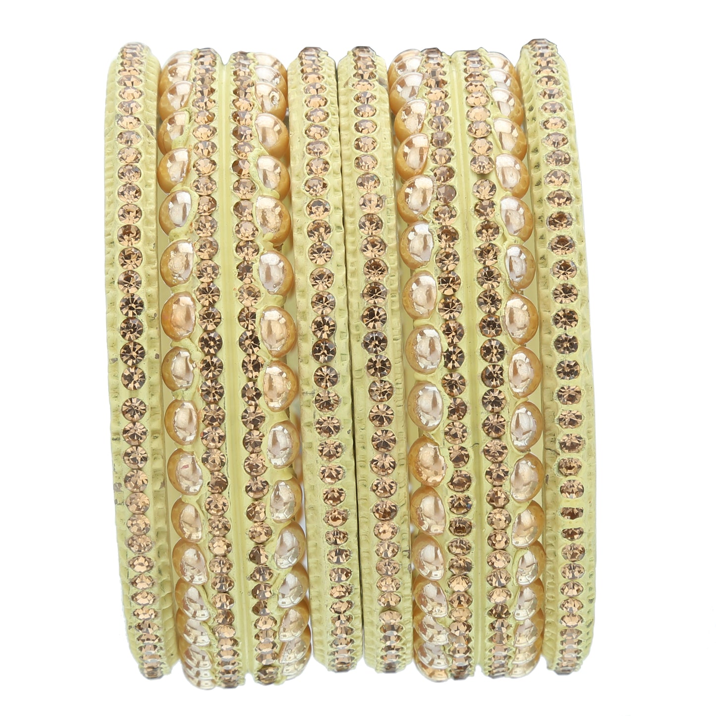 sukriti rajasthani wedding light-green lac bangles for women - set of 6