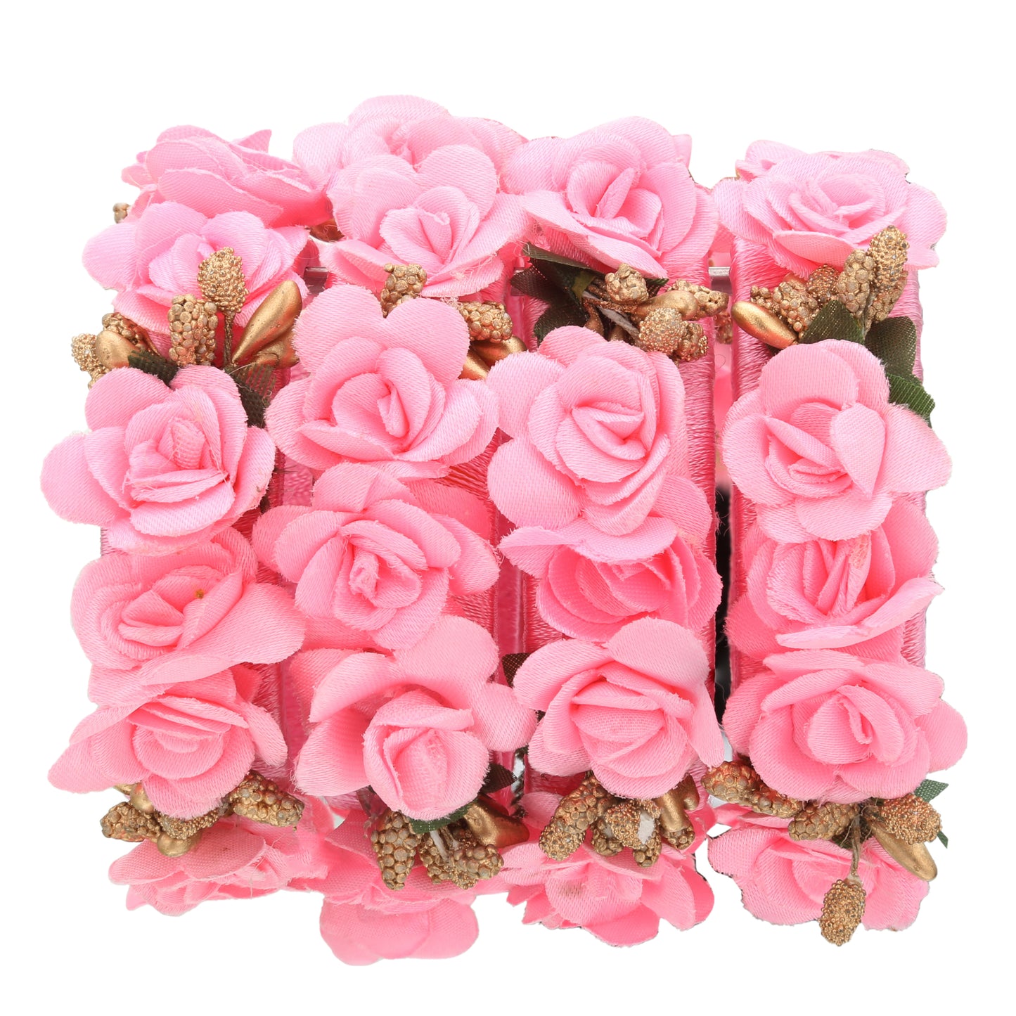 sukriti beautiful handcrafted babypink flower designer silk thread bridal chuda wedding bangles for women – set of 22