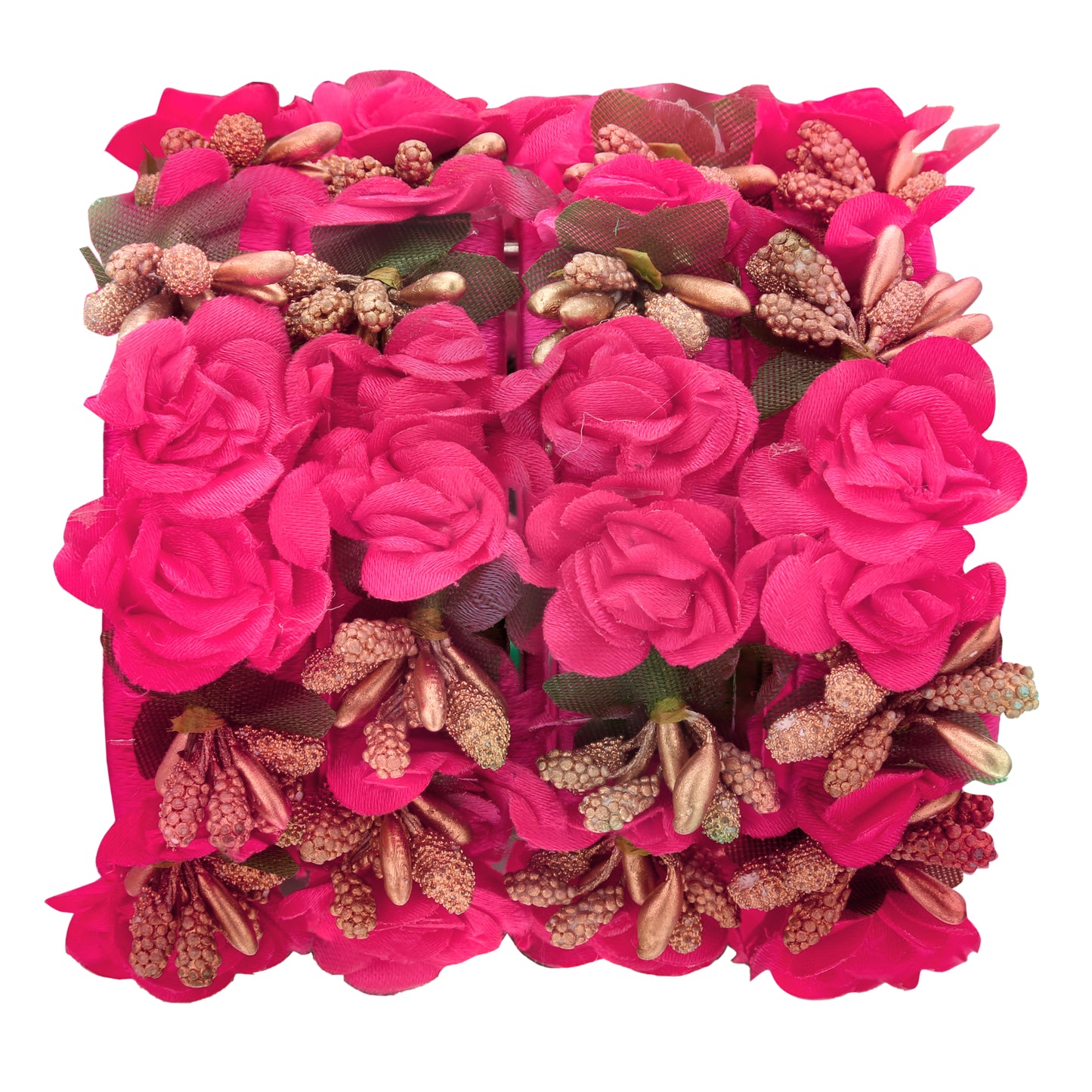 sukriti beautiful handcrafted magenta flower designer silk thread bridal chuda wedding bangles for women – set of 22