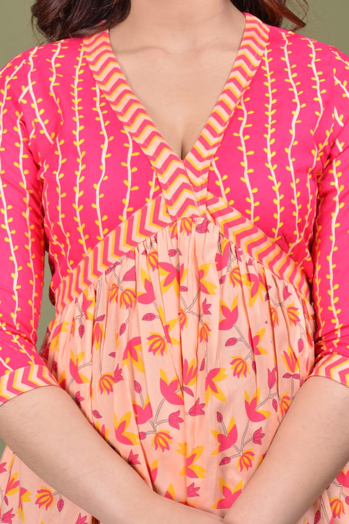 Elegant Rayon Midi Gown with Convenient Side Pocket