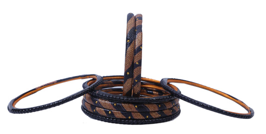 sukriti casual fashion black lac bangles for girls, women - set of 8