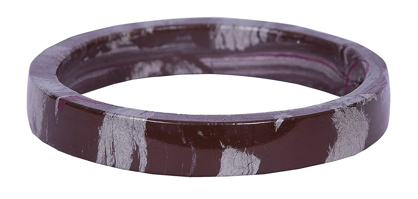 sukriti casual grey-brown lac bangles for girls, women - set of 2