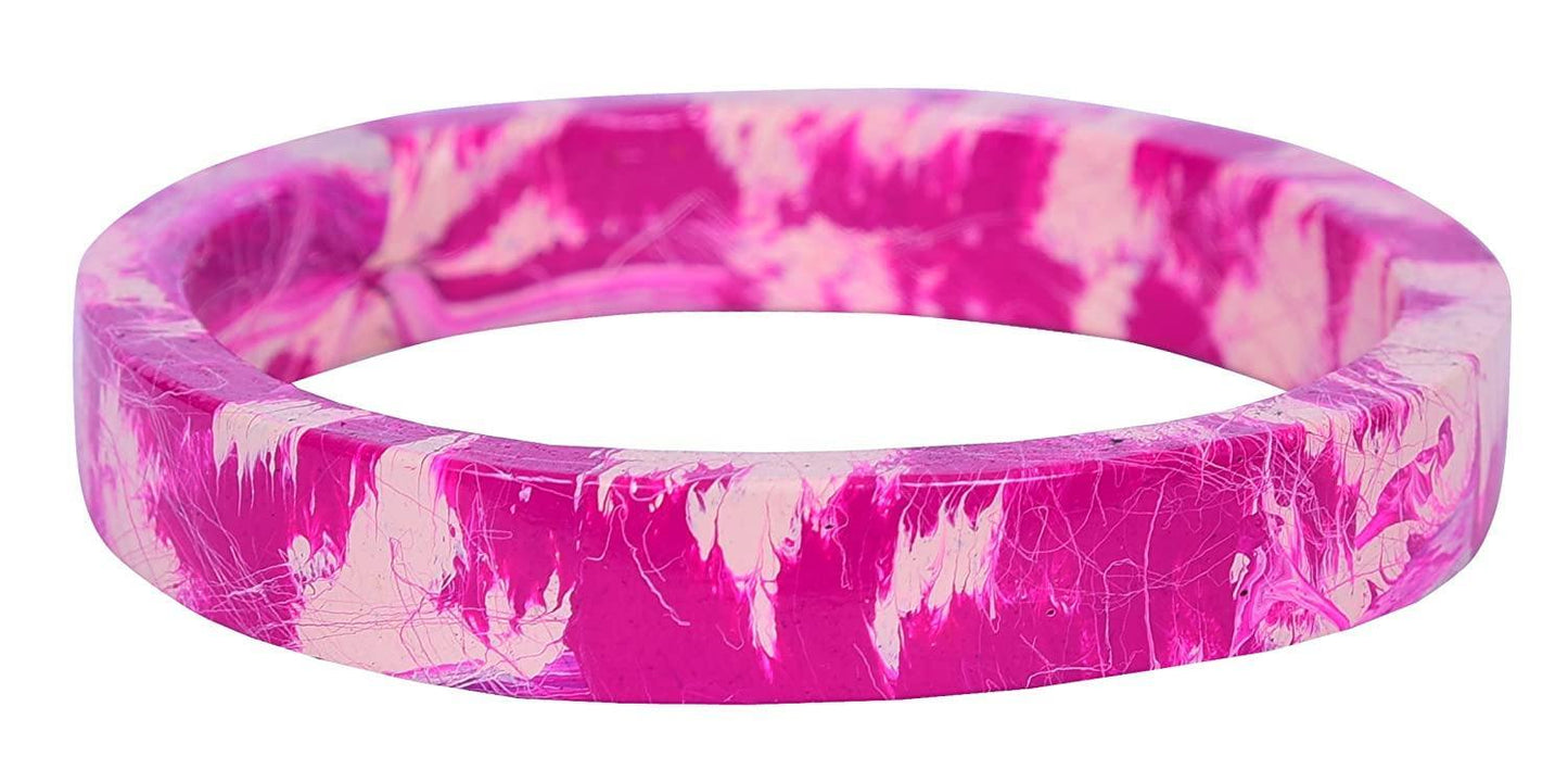 sukriti casual white-pink lac bangles for girls, women - set of 2