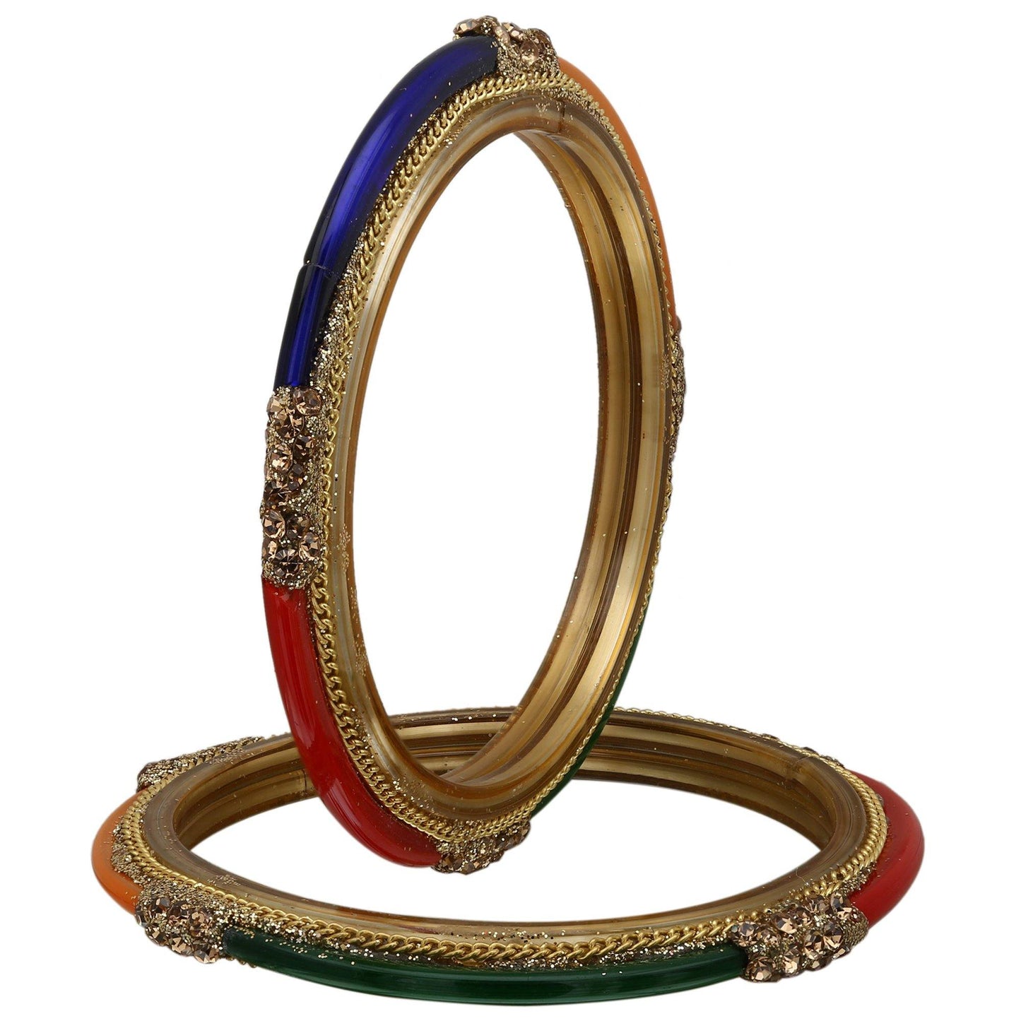 sukriti designer handmade glossy glass bangles for women – set of 4