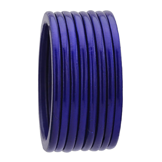 sukriti ethnic bridal wedding lac blue bangles for girls & women – set of 8