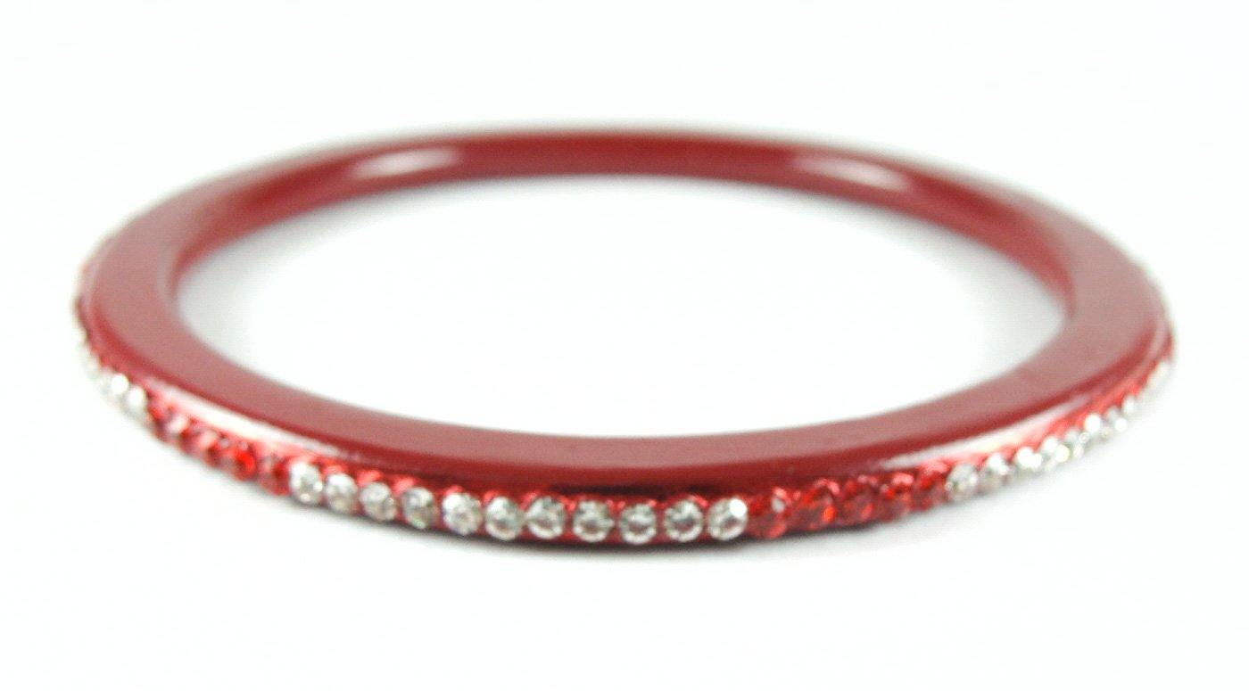 sukriti handcrafted red-green lac bangles for women - set of 10