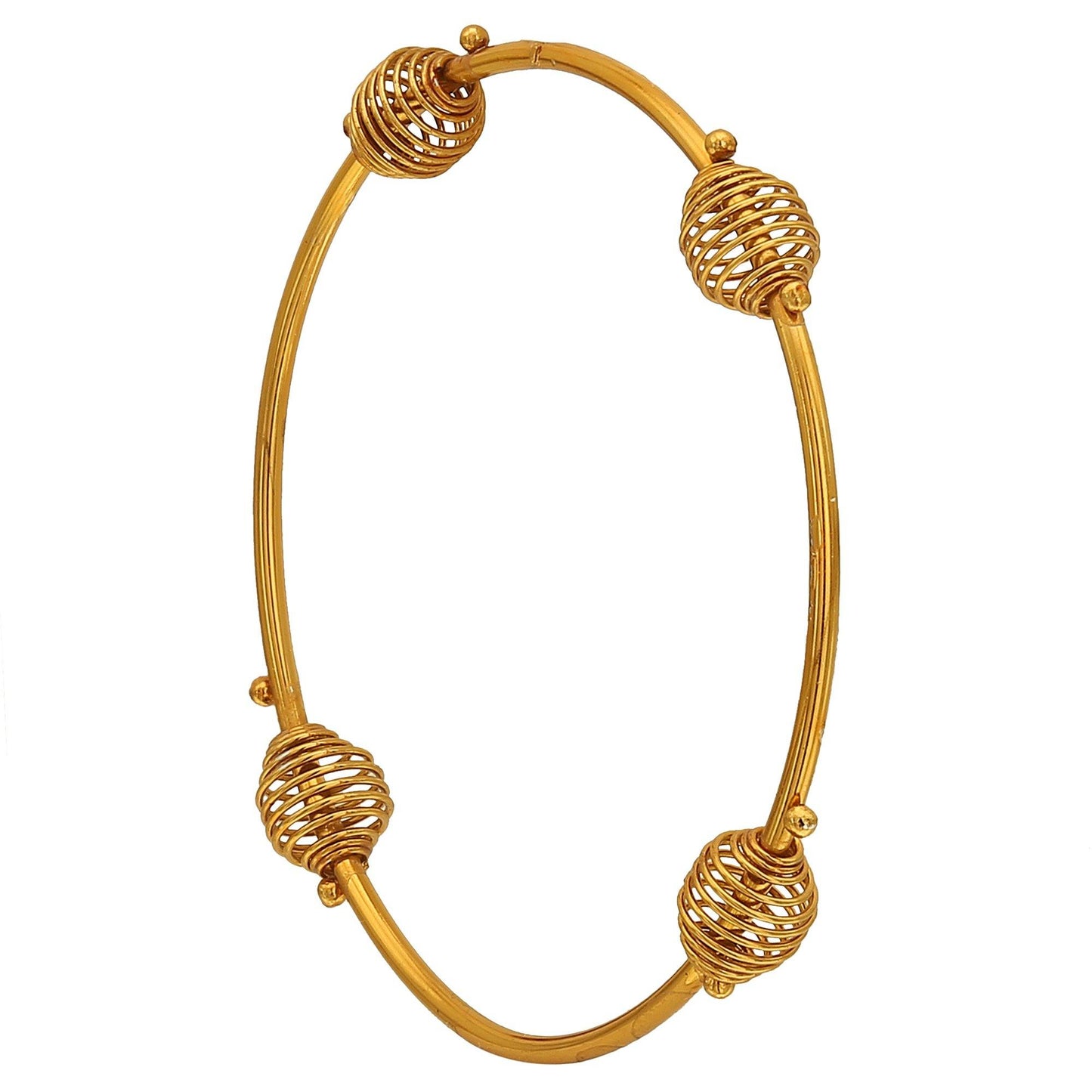 sukriti indian antique look charming party wear golden bangles for girls & women - set of 12