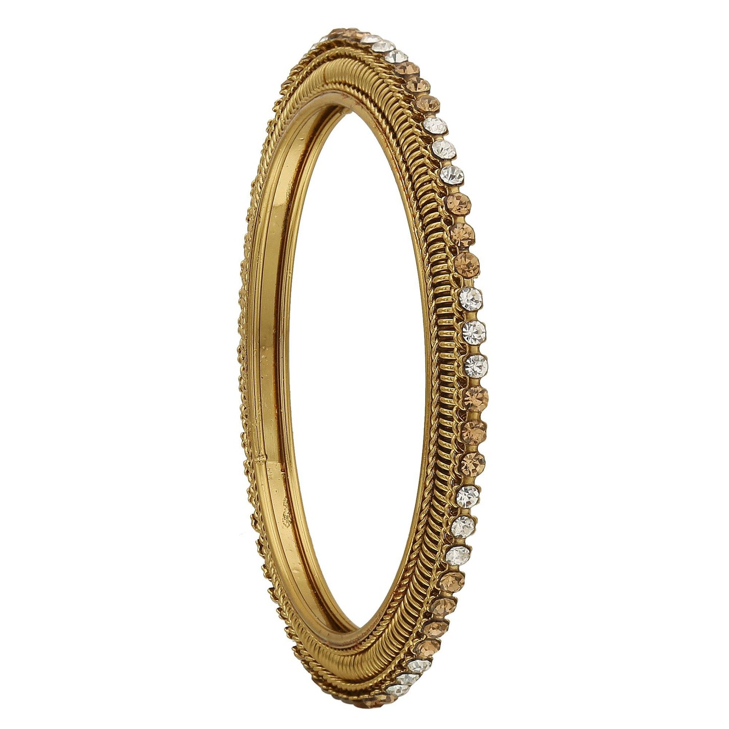 sukriti indian handcrafted gold tone bangles party wear jewelry for women & girls - set of 4