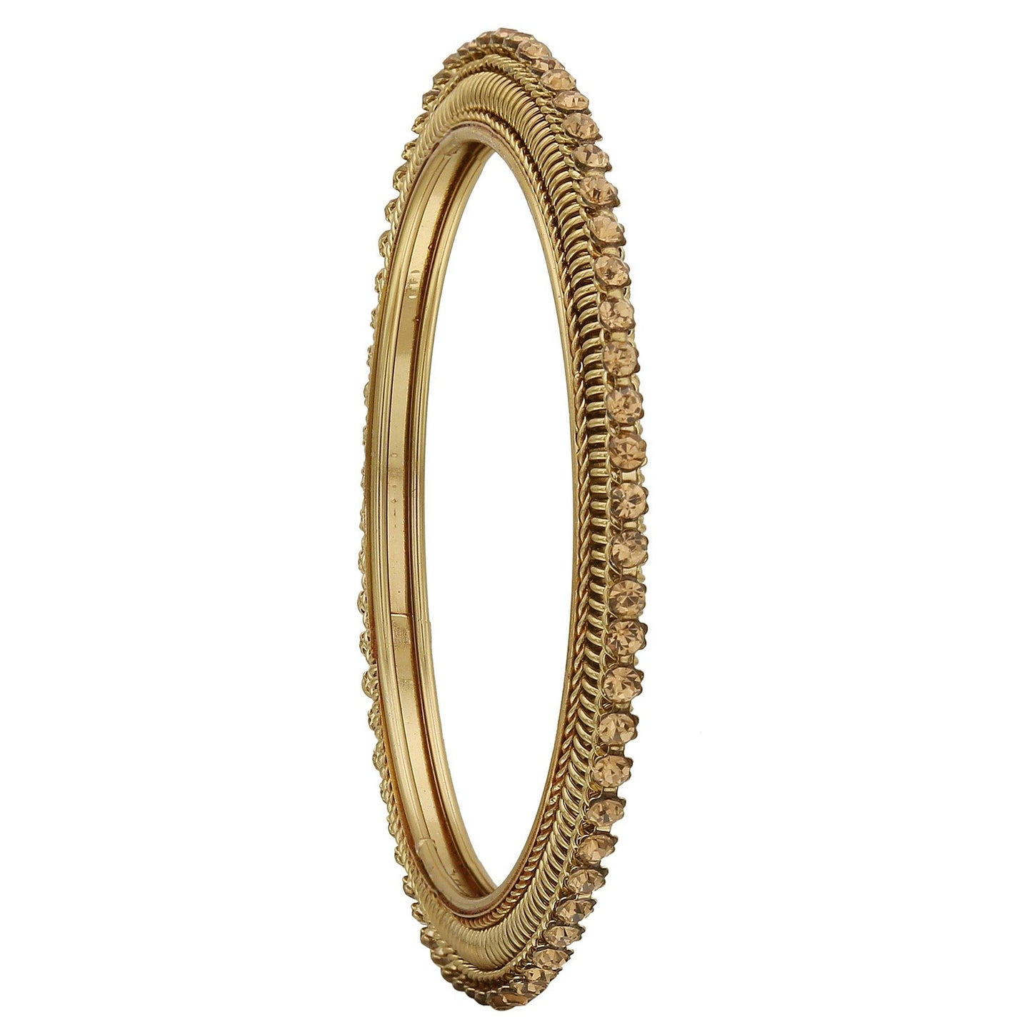 sukriti indian handcrafted gold tone gold bangles party wear jewelry for women & girls - set of 4