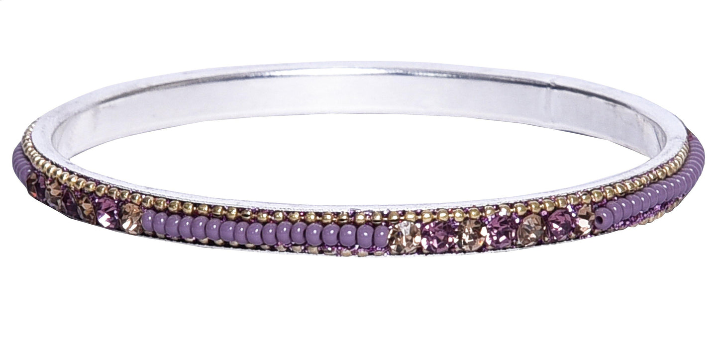 sukriti indian party wear ethnic mauve brass bangles for women - set of 4