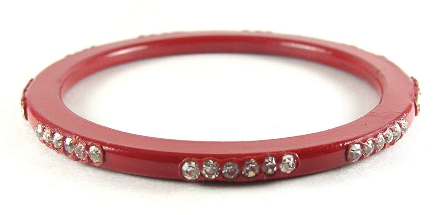 sukriti rajasthani bridal red-green chura bangles for women - set of 10