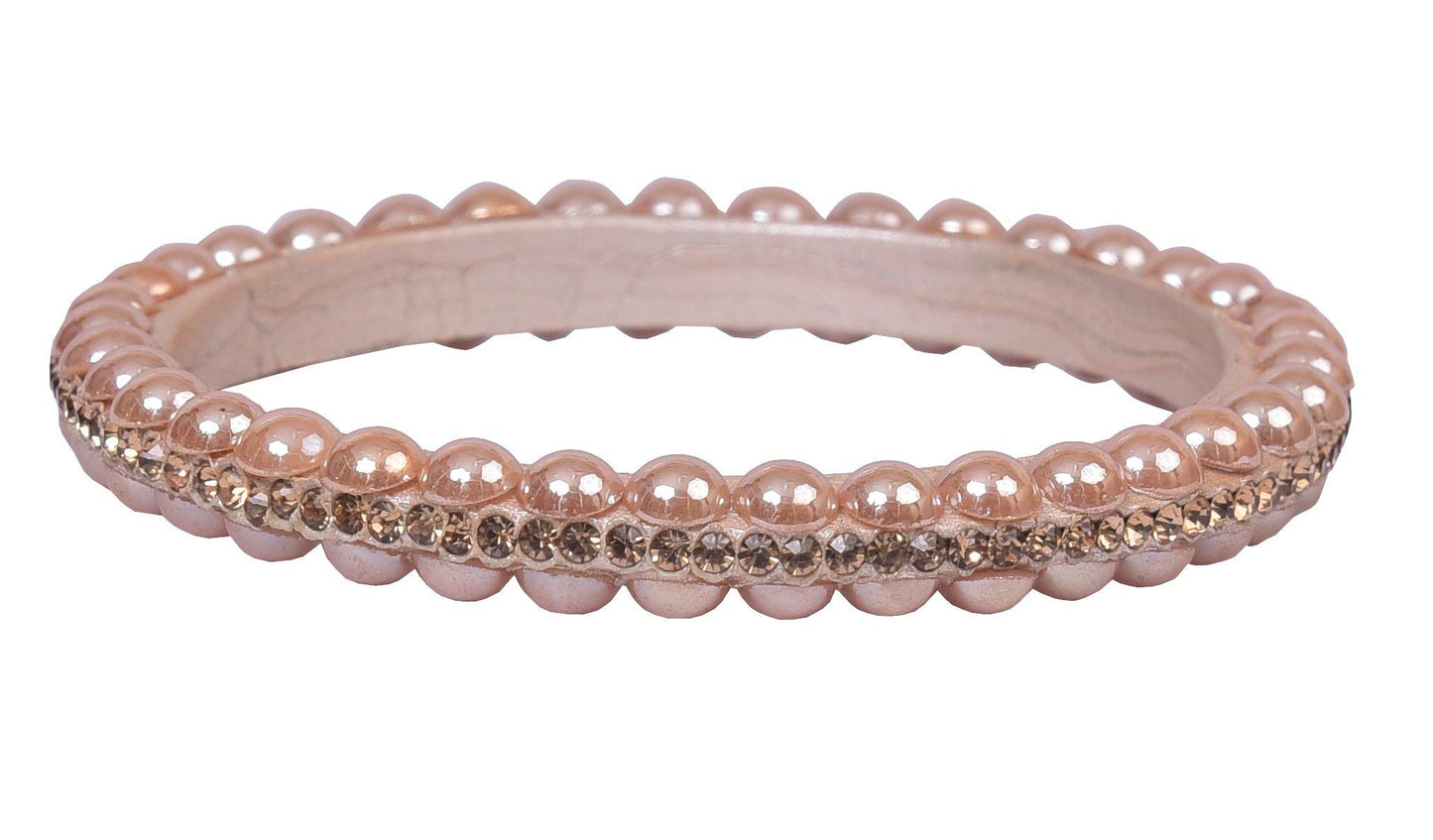 sukriti rajasthani contemporary cream lac bangles for women - set of 4