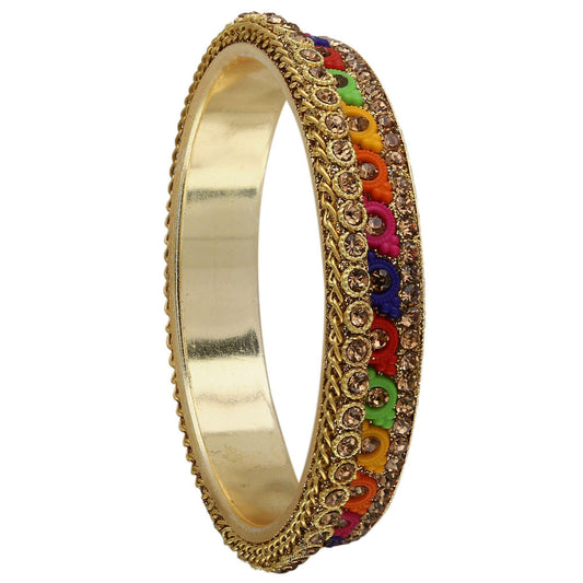 sukriti rajasthani ethnic golden brass kada bangles for women – set of 2