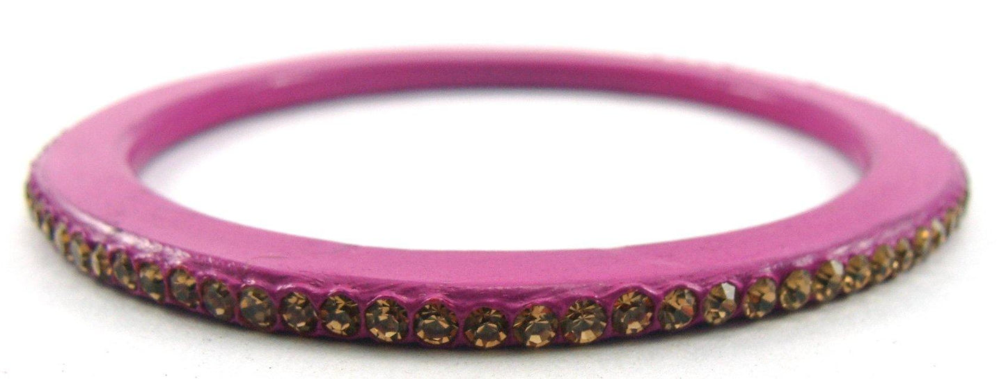 sukriti rajasthani ethnic magenta lac bangles for women- set of 8