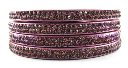 sukriti rajasthani mauve lac bangles for women - set of 4