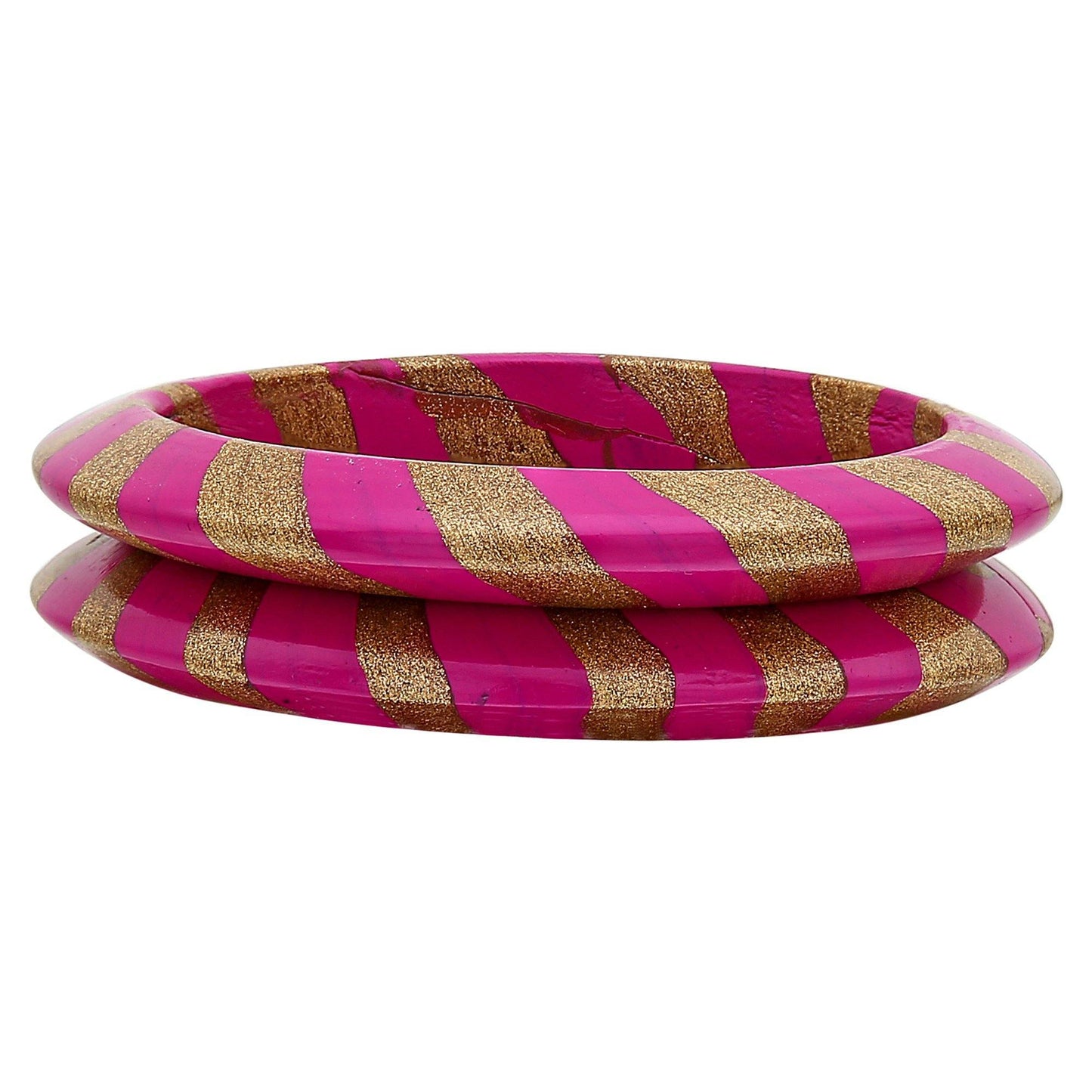 sukriti rajasthani stylish lac magenta bangles jewelry for girls & women - set of 2