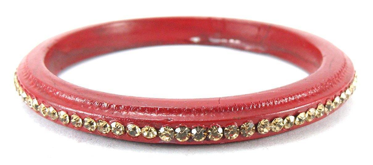 sukriti rajasthani wedding red lac bangles for women - set of 6