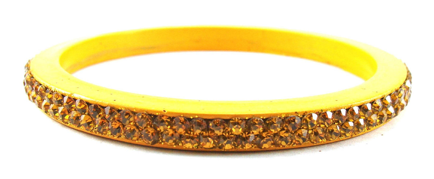 sukriti rajasthani yellow lac bangles for women - set of 4