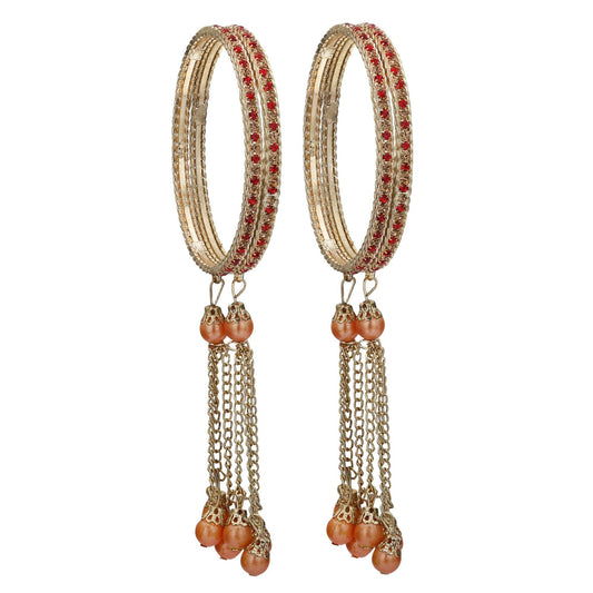 sukriti stylish designer party wear tassel bangles for girls & women – set of 4