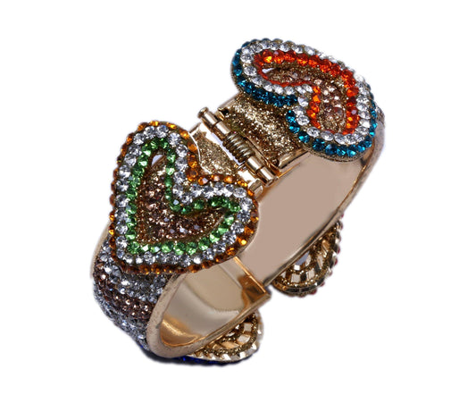 sukriti women's party wear adjustable multi color cuff bracelet for girls, women free / multi