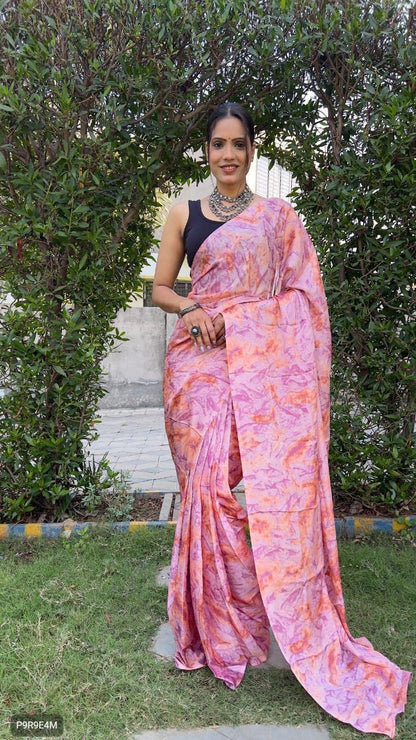 1-Minute Ready to Wear Georgette Saree with Bangalori Blouse