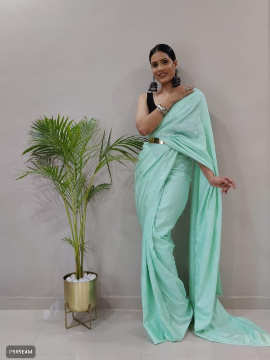 1-Minute Ready to Wear Georgette Saree with Bangalori Blouse