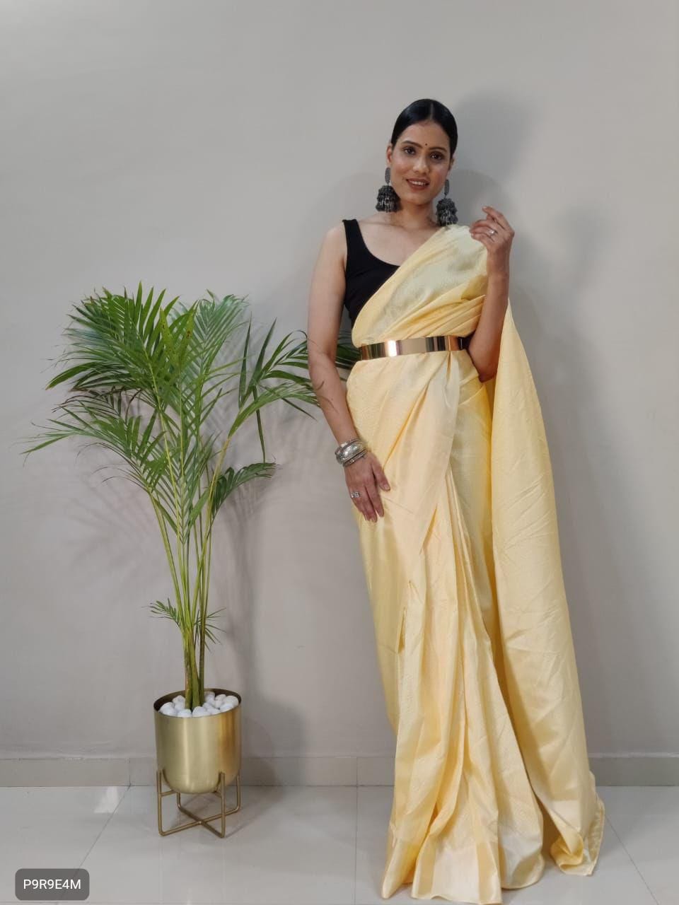 1-Minute Ready to Wear Georgette Saree with Bangalori Blouse