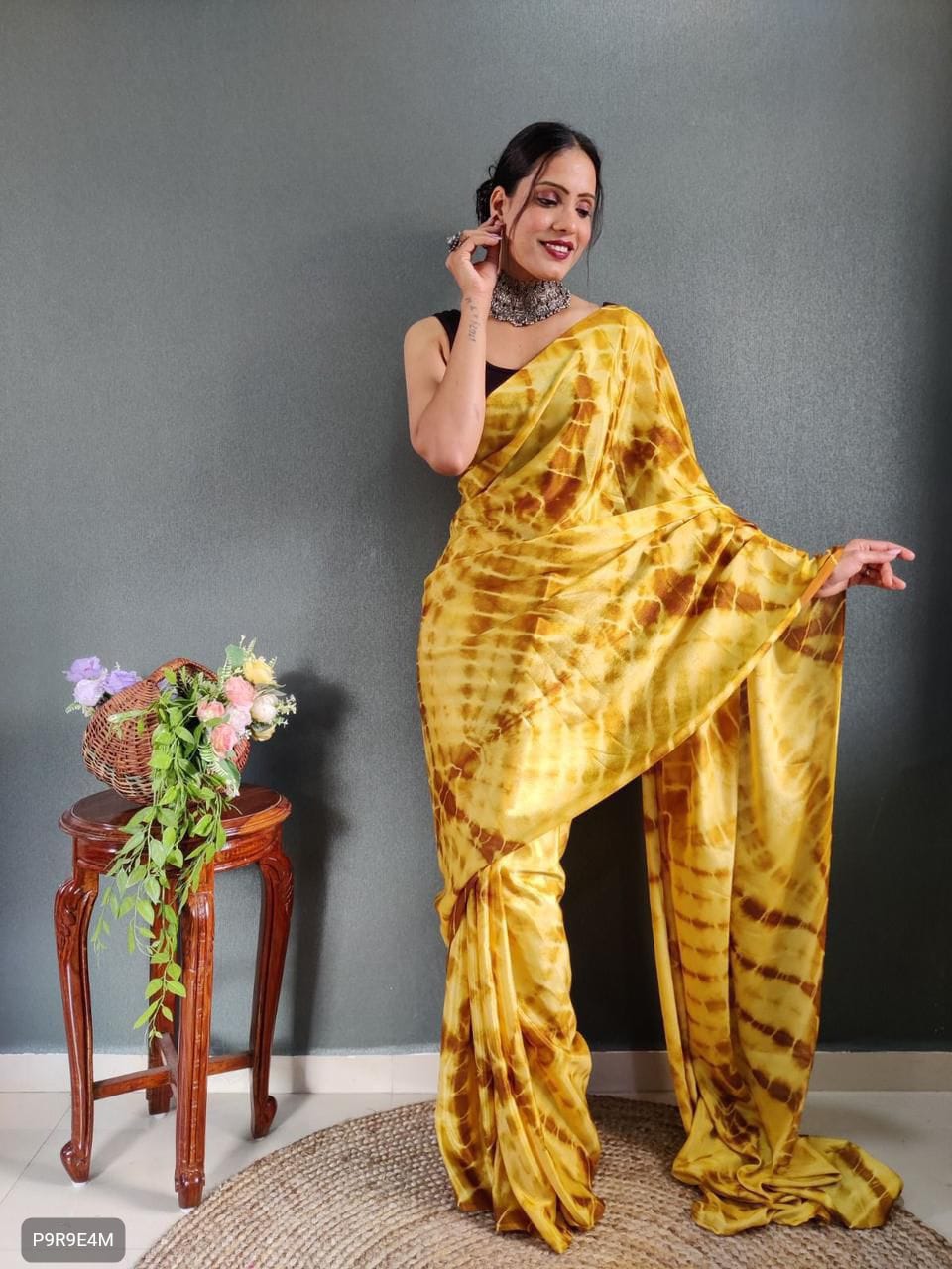 1-Minute Ready to Wear Georgette Saree with Bangalori Blouse