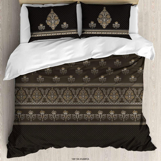 108 × 108 Inch Cotton 180 TC Procin Print Bedsheet with 2 Pillow Covers