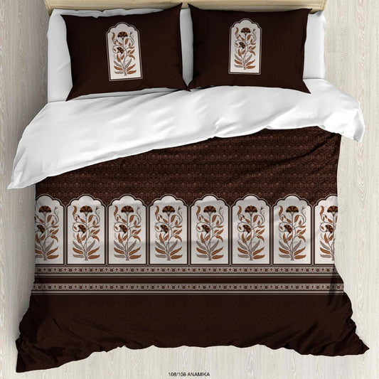 108 × 108 Inch Cotton 180 TC Procin Print Bedsheet with 2 Pillow Covers