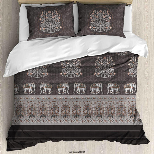 108 × 108 Inch Cotton 180 TC Procin Print Bedsheet with 2 Pillow Covers