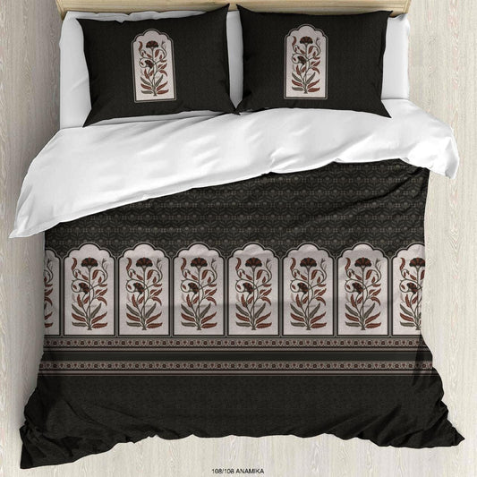 108 × 108 Inch Cotton 180 TC Procin Print Bedsheet with 2 Pillow Covers