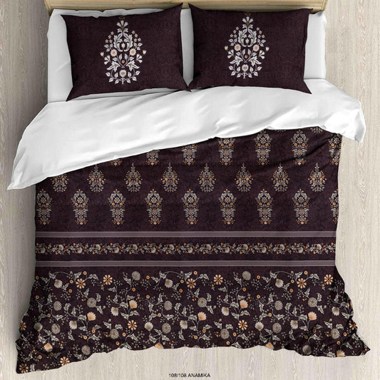 108 × 108 Inch Cotton 180 TC Procin Print Bedsheet with 2 Pillow Covers