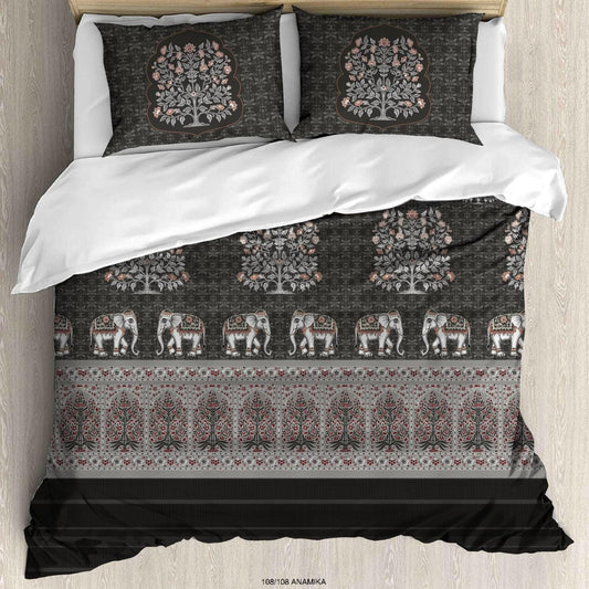 108 × 108 Inch Cotton 180 TC Procin Print Bedsheet with 2 Pillow Covers