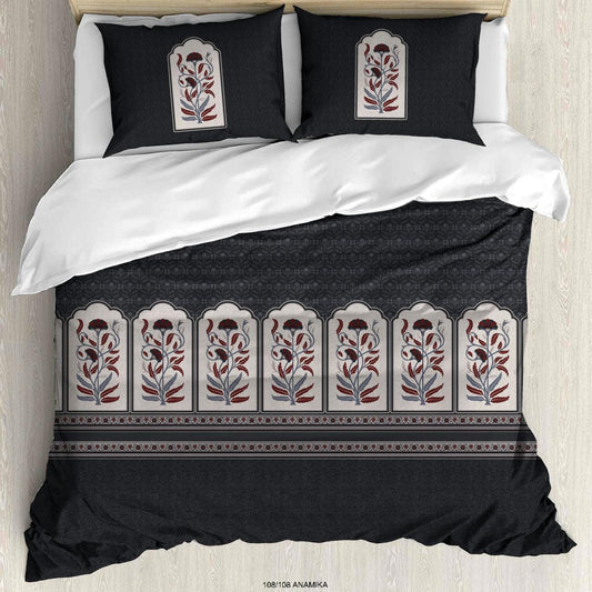108 × 108 Inch Cotton 180 TC Procin Print Bedsheet with 2 Pillow Covers