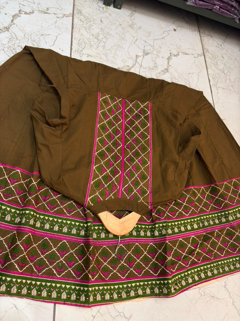 12 Kali Cotton Anarkali Suit Set with Printed Mal Mal Dupatta
